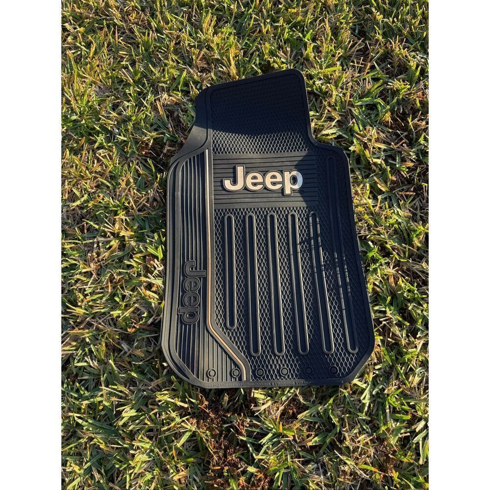 Jeep Elite Series Logo Front Rear Back All Weather Rubber Floor Mat